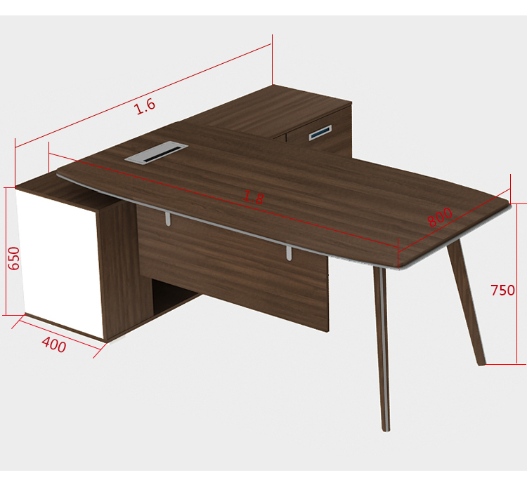 簡(jiǎn)約單人板式經(jīng)理桌
